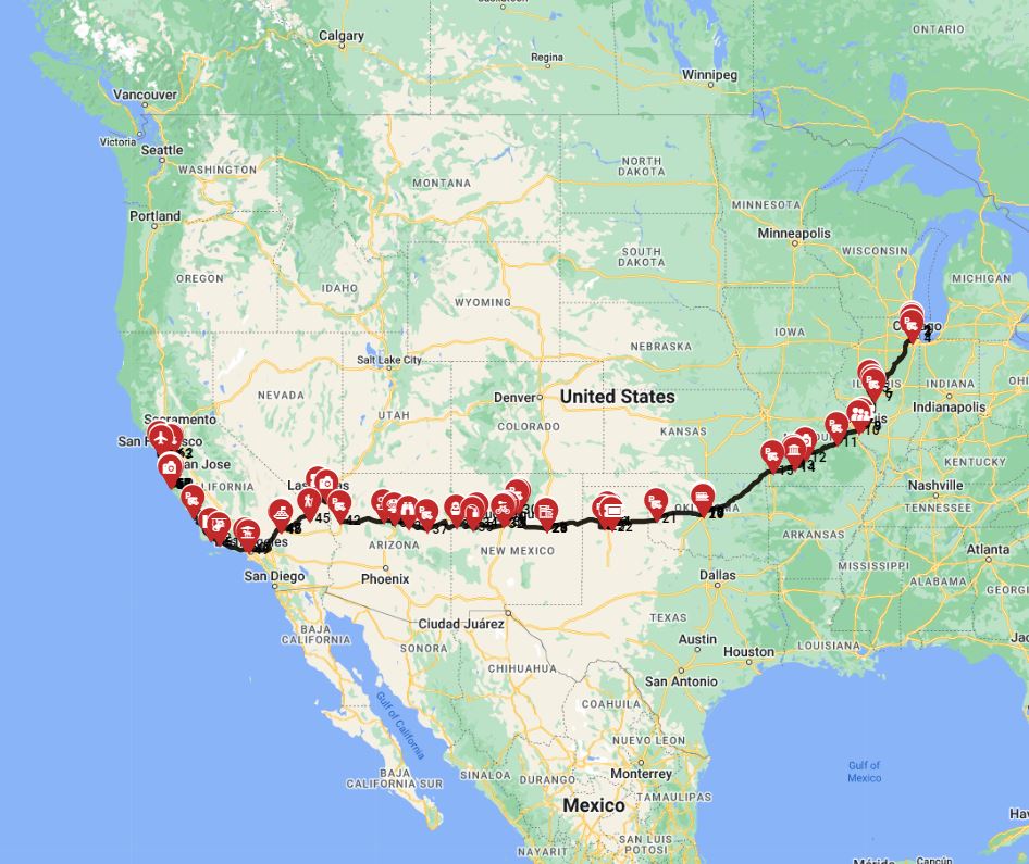 With a motorhome from Chicago to San Francisco - via Route 66 &  Route 1